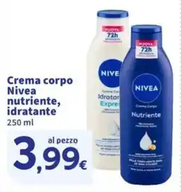 Sigma Crema corpo Nivea nutriente, idratante offerta