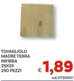 Vivo Supermercati Tovagliolo madre terra infibra 25x25 offerta