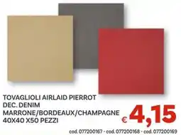 Vivo Supermercati Tovaglioli airlaid pierrot dec. denim marrone/bordeaux/champagne offerta