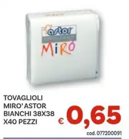 Vivo Supermercati Tovaglioli miro' astor bianchi offerta