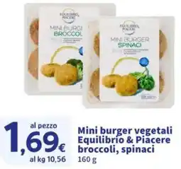Sigma Mini burger vegetali Equilibrio & Piacere broccoli, spinaci offerta