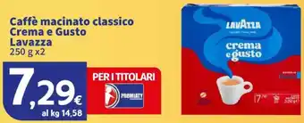 Caffè macinato classico Crema e Gusto Lavazza