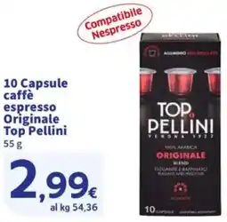 Sigma 10 Capsule caffè espresso Originale Top Pellini offerta