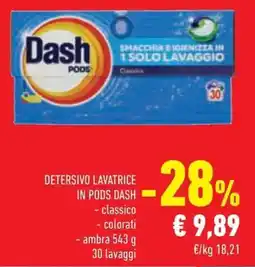 Conad Detersivo lavatrice in pods dash offerta