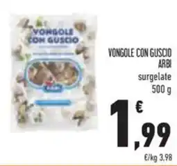 Conad Vongole con guscio arbi offerta