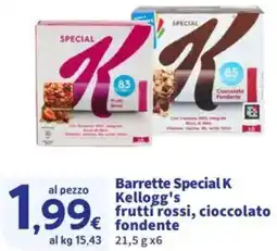 Sigma Barrette Special K Kellogg's frutti rossi, cioccolato fondente offerta