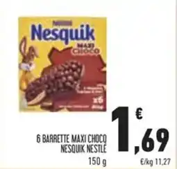 Conad 6 barrette maxi choco nesquik nestle offerta