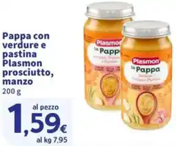 Sigma Pappa con verdure e pastina Plasmo prosciutto, manzo offerta