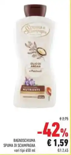Conad Bagnoschiuma spuma di sciampagna offerta