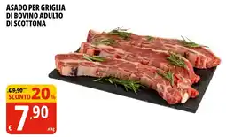 Tigros Asado per griglia di bovino adulto di scottona offerta
