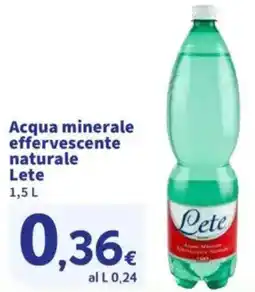 Sigma Acqua minerale effervescente naturale Lete offerta