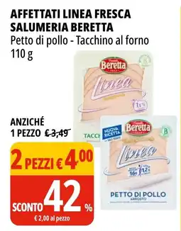 Tigros Affettati linea fresca salumeria BERETTA offerta