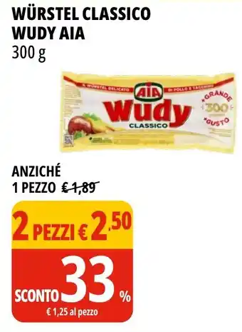 Tigros Würstel classico wudy AIA offerta