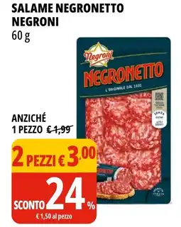 Tigros Salame negronetto negroni offerta