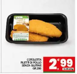 Eurospar COTOLETTA FILETTI DI POLLO SENZA GLUTINE offerta