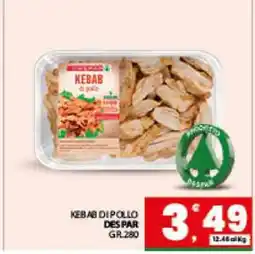 Eurospar KEBAB DI POLLO DESPAR offerta