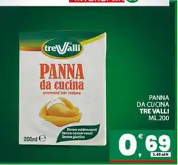 Eurospar PANNA DA CUCINA TRE VALLI offerta