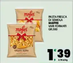 Eurospar Pasta Fresca di Semola Maffei offerta