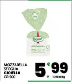 Eurospar MOZZARELLA SFOGLIA GIOIELLA GR.500 offerta