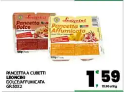 Eurospar PANCETTA A CUBETTI LEONCINI offerta