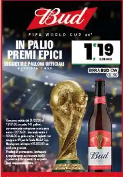 Eurospar BIRRA BUD 0W offerta