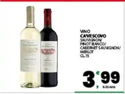Eurospar VÍNO CAVESCOVO offerta