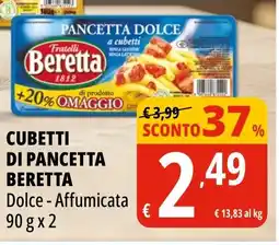 Tigros Cubetti di pancetta BERETTA offerta