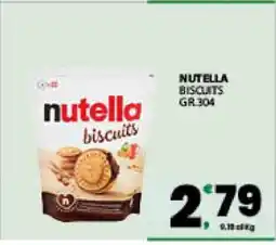 Eurospar NUTELLA BISCUITS GR.304 offerta