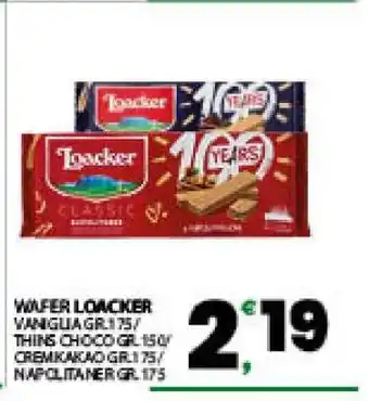 Eurospar Wafer Loacker offerta