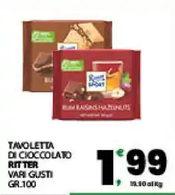Eurospar Tavoletta di cioccolato Ritter offerta