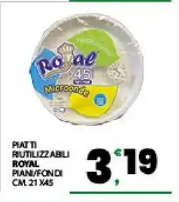 Eurospar Piatti riutilizzabili ROYAL offerta