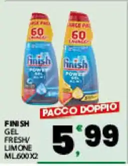 Eurospar FINISH GEL FRESHY LIMONE ML.600X2 offerta