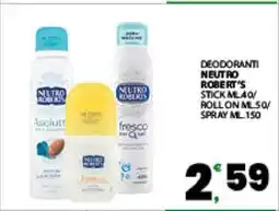 Eurospar DEODORANTI NEUTRO ROBERT'S offerta