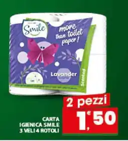 Eurospar CARTA IGIENICA SMILE offerta