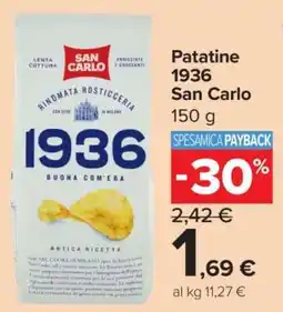 Carrefour PATATINE 1936 SAN CARLO offerta