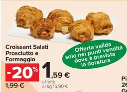 Carrefour Croissant Salati Prosciutto e Formaggio offerta