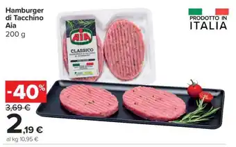 Carrefour Hamburger di tacchino Aia offerta