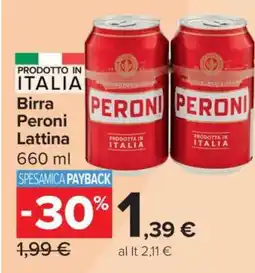 Carrefour Birra Peroni Lattina offerta