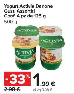 Carrefour Yogurt Activia Danone Gusti Assortiti offerta