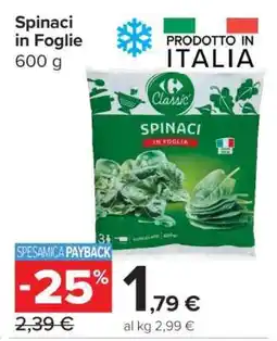 Carrefour Spinaci in Foglie offerta