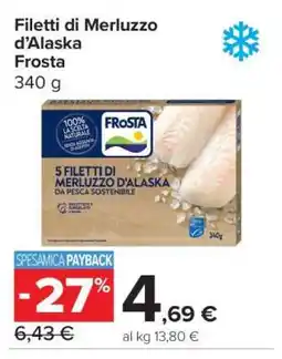 Carrefour FILETTI DI MERLUZZO D'ALASKA FROSTA offerta