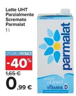 Carrefour LATTE UHT PARZIALMENTE SCREMATO PARMALAT offerta