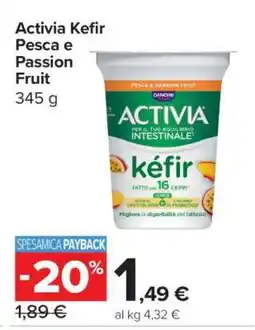 Carrefour Activia Kefir Pesca e Passion Fruit offerta