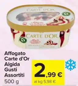 Carrefour Affogato Carte d’Or Algida Gusti Assortiti offerta