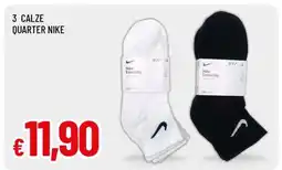 Famila 3 CALZE QUARTER NIKE offerta