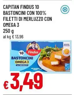 Famila CAPITAN FINDUS 10 BASTONCINI CON 100% FILETTI DI MERLUZZO CON OMEGA 3 offerta