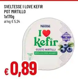 Famila SVELTESSE I LOVE KEFIR POT MIRTILLO offerta