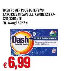 Famila DASH POWER PODS DETERSIVO LAVATRICE IN CAPSULE, AZIONE EXTRA-SMACCHIANTE offerta