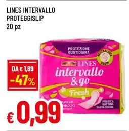 Famila LINES INTERVALLO PROTEGGISLIP 20 pz offerta