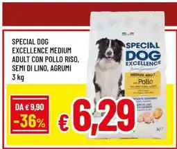 Famila SPECIAL DOG EXCELLENCE MEDIUM ADULT CON POLLO RISO, SEMI DI LINO, AGRUMI 3 kg offerta
